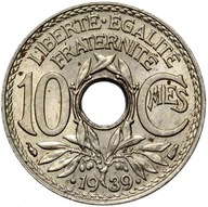 Francúzsko - mince - 10 centov 1939 - Mennicza UNC