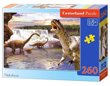 ПАЗЛ ДИНОЗАВРЫ для ДЕТЕЙ 260 деталей Пазл Diplodocus CASTORLAND