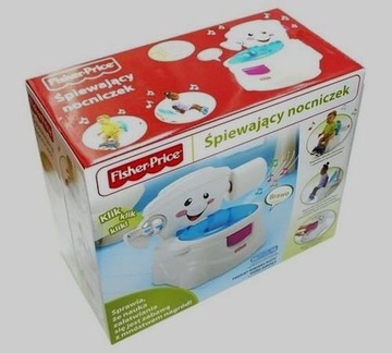 Белый интерактивный горшок Fisher-Price, немецкий язык.