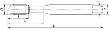 GWINTOWNIK M4 MASZYNOWY DIN371-B HSS-E TICN 1400