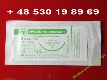 Nić nici chirurgiczna chirurgiczne NYLON 2 szwy