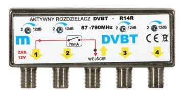 R-14R РАЗДЕЛИТЕЛЬ СИГНАЛА DVB-T + УСИЛИТЕЛЬ ABCV