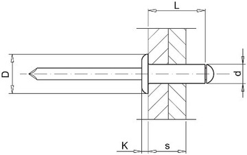 Заклепки заклепки медные Cu/St 3х6 10шт.