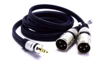 КАБЕЛЬ 2X XLR JACK 3,5 AUX 3 м MK32 VITALCO