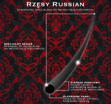 Rzęsy RUSSIAN VOLUME 0,05 C 12mm Noble Lashes