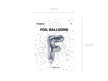 Фольгированный шар F серебро 35см 1 шт FB2M-F-018