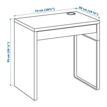 ИКЕА МИККЕ письменный стол с ящиком белый 73х50