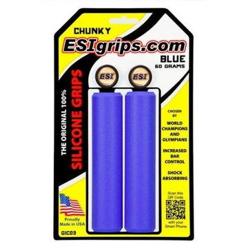 Грипсы Esi Grips Chunky 60г синие + пробки