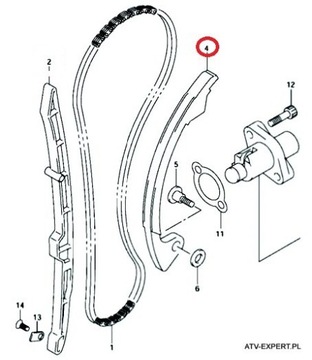 ПРОСКОЛЬЗОВАТЕЛЬ ЦЕПИ ГРМ SUZUKI LTZ KFX 400 OEM FV