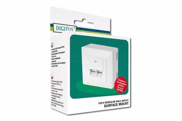 Розетка Digitus RJ45, 2 порта, экранированная STP, кат.6