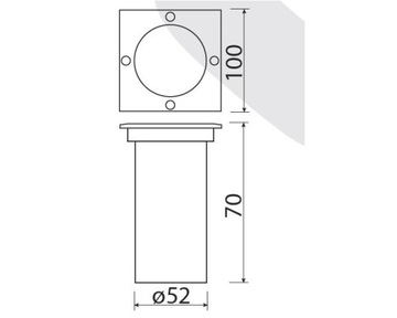 Oprawa najazdowa ALFA-K-MINI, max.10 W, GU10, IP67, AC220-240V, 50/60Hz