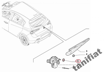 ПРОКЛАДКА ОСИ СТЕКЛООЧИСТИТЕЛЯ ALFA MITO GRANDE 955