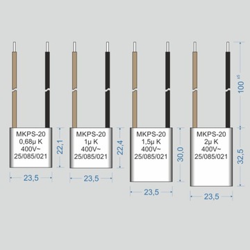 kondensator dmuchawy 2uf WPA 01 WPA 03 WPA120