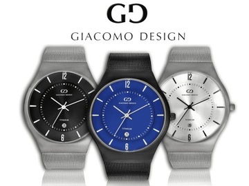 Мужские титановые часы Giacomo Design GD12 3 DESIGNS