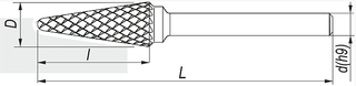 ФРЕЗА РОТОРНЫЙ НАПИЛЬНИК KEL 8x22 WIDIA CONICAL-ZOK