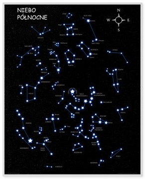 Созвездие звезд северного неба - постер 40х50см