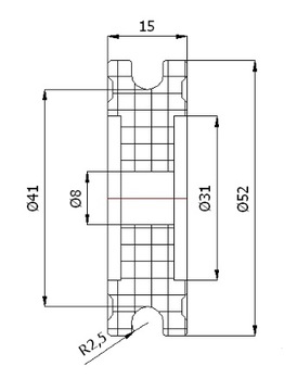 fi 52 ВЕРЕВОЧНЫЙ РОЛИК fi 5 Канатные ролики, отверстие fi 8