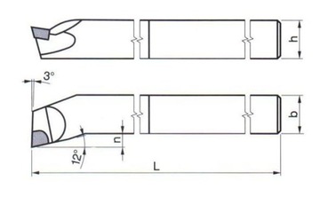 Токарно-ножевая расточная оправка NNWb ISO9R 1010 P30 10x10