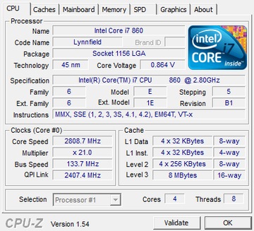 Процессор Intel CORE i7-860 3,33 ГГц, 4 ядра