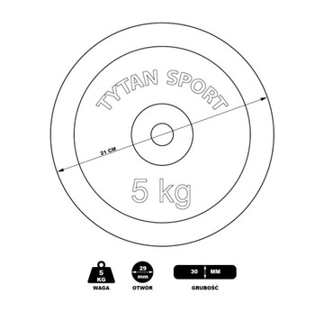 ВЕС ЧУГУНА TYTAN SPORT 5 КГ __ ЧУГУН