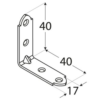 Уголок КВ2 40х40х17х1,5 (3 шт.)