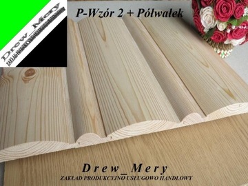 Deska Elewacyjna Półokrągła Listwa Gr.23x63 Półbal