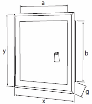 DRZWICZKI REWIZYJNE METALOWE BIAŁE 60x70 OSŁONA