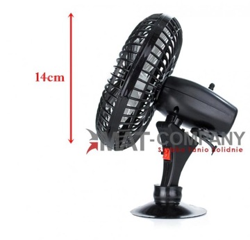 WIATRAK WENTYLATOR SAMOCHODOWY OBROTOWY 12V 5''