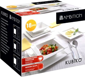 Сервиз KUBIKO AMBITION DINNER, 18 предметов, набор на 6 персон