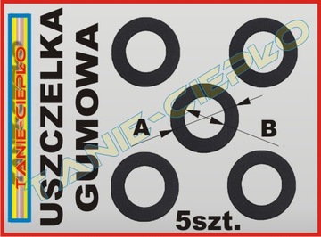 Uszczelka gumowa uszczelki gumowe 3/8'' 5szt akc