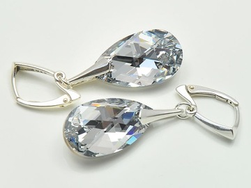 Серебро 925 пробы SWAROVSKI Almond CAL + футляр