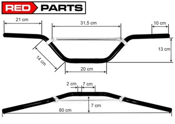 Кроссовый руль супермото для бездорожья WR CR DT 125 EX