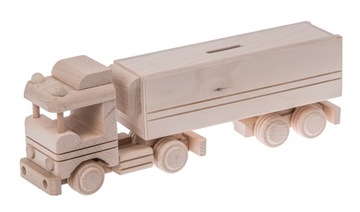 Деревянная ЭКО машинка TIR PIGGY BONKA-2