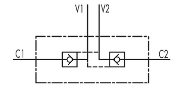 ДВОЙНОЙ ГИДРАВЛИЧЕСКИЙ ОБРАТНЫЙ КЛАПАН VBPDE 1/2