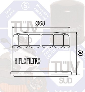 Масляный фильтр HIFLOFILTRO HF985 KYMCO 500 700i