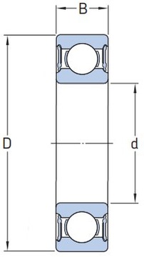 Подшипник шариковый 608. LLU C3/5K 2RS NTN 8x22x7