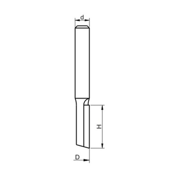 Frez Trzpieniowy 4mm Prosty Jednopłytkowy Globus