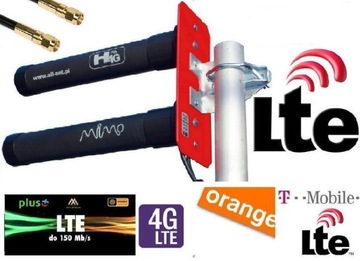 МОЩНАЯ ДВОЙНАЯ 3G 4G LTE АНТЕННА MIMO 30 дБи HUAWE ZTE