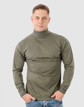 Elegancki Sweter Golf Męski Golfy WXM r L oliwkowy