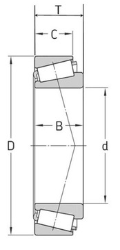 EC40987.H206 SNR SNR конический роликовый подшипник 25X59X4