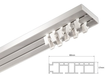 KARNISZ 2-torowy 180 Szyna sufitowa PCV II
