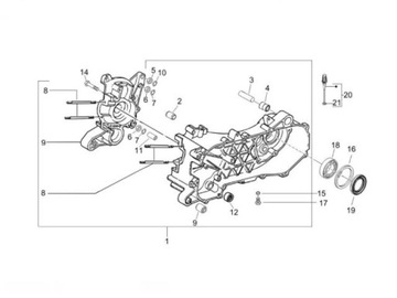 TULEJA SILNIKA PIAGGIO APRILIA GILERA VESPA 50 2T