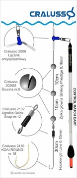 Through Float, Waggler Cralusso Pro Match 8 г