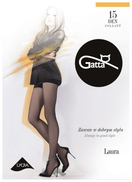 Классические колготки Gatta Laura 15 ден, золотистые - 5