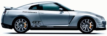 Наклейка NISSAN GT-R GLOSS BLACK новая