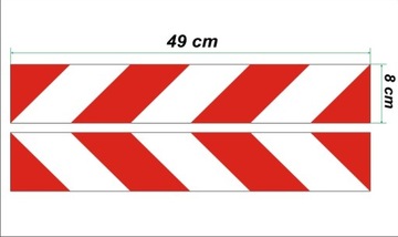 СВЕТООТРАЖАЮЩИЕ ПРЕДУПРЕЖДАЮЩИЕ НАКЛЕЙКИ - 8 x 49 см