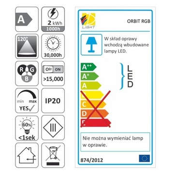 ORBIT RGB LED мебельный светильник, комплект из 3-х точек