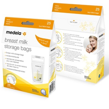 Пакеты для заморозки продуктов Medela, 25 шт. + футляр