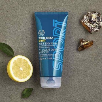 THE BODY SHOP WHITE MUSK SPORT HAIR & BODY WASH Szampon i Żel Męski 200 ml