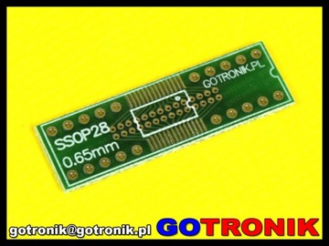 Плата SSOP28 растр 0,65мм_____PCB-087